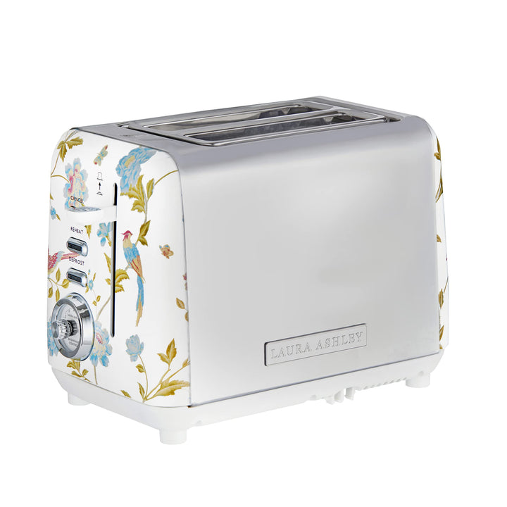 VQ Laura Ashley 2-Scheiben-Toaster mit einstellbaren Heiz-, Auftau- und Aufwärmmodi - Edelstahl Vint