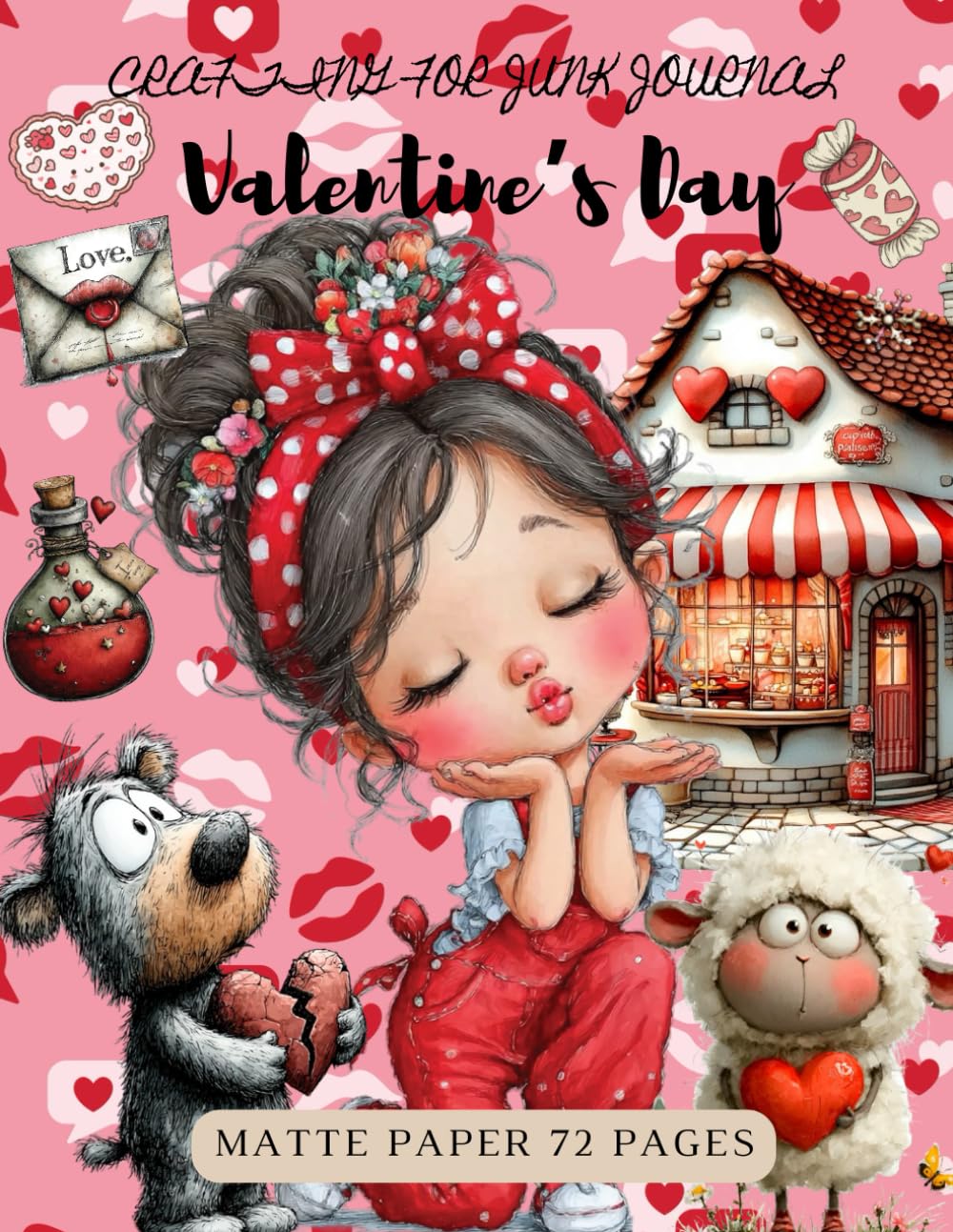 Crafting for Junk Journals Valentine’s Day Ephemera Book: High Quality Images Of Peoples, For Paper