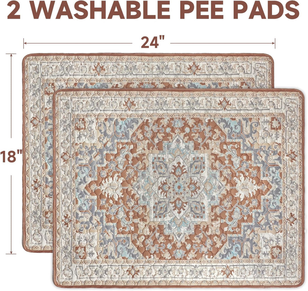 Waschbare Pinkelpads für Hunde, 2 Stück Wiederverwendbare Puppy Pads 60x45cm Super saugfähige wasser