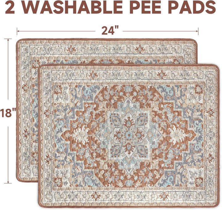 Waschbare Pinkelpads für Hunde, 2 Stück Wiederverwendbare Puppy Pads 60x45cm Super saugfähige wasser