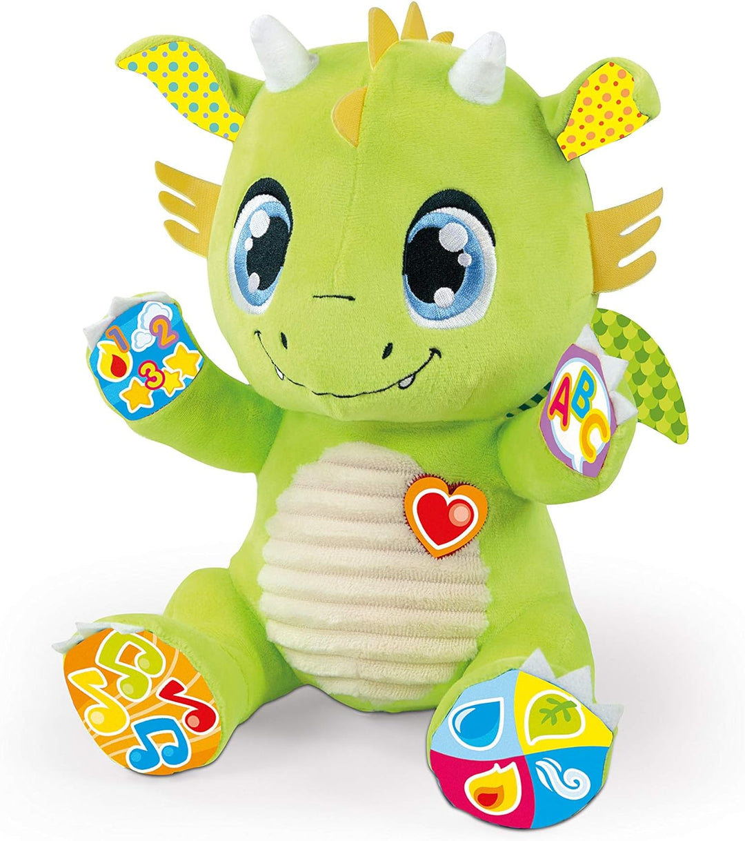 Clementoni - Drache Puppe, Mehrfarbig, 55388, Bunt, One Size kleiner Drache, kleiner Drache