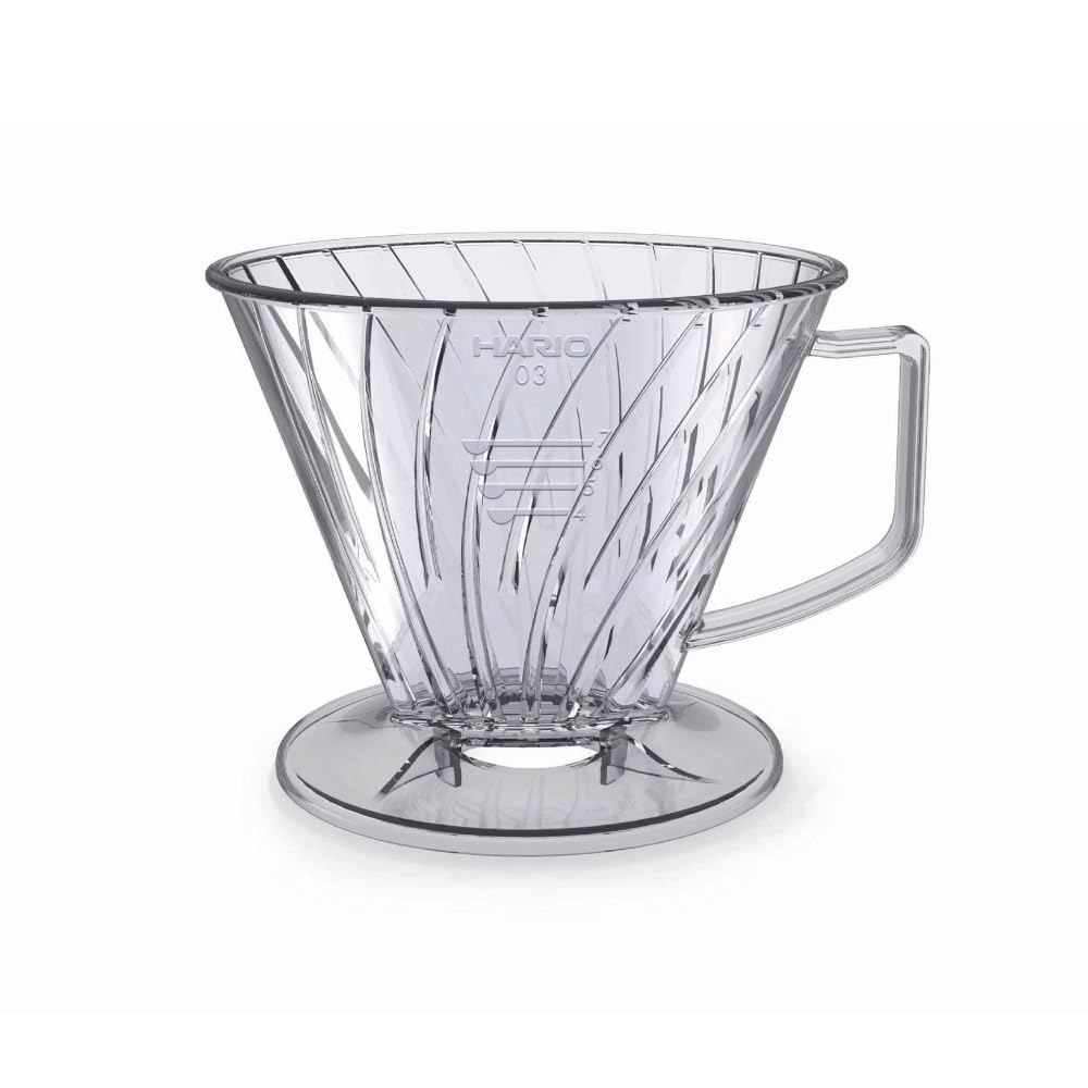 Hario Pegasus Tropfer mit flachem Boden, Grösse 03, transparent 3 Transparent, 3 Transparent