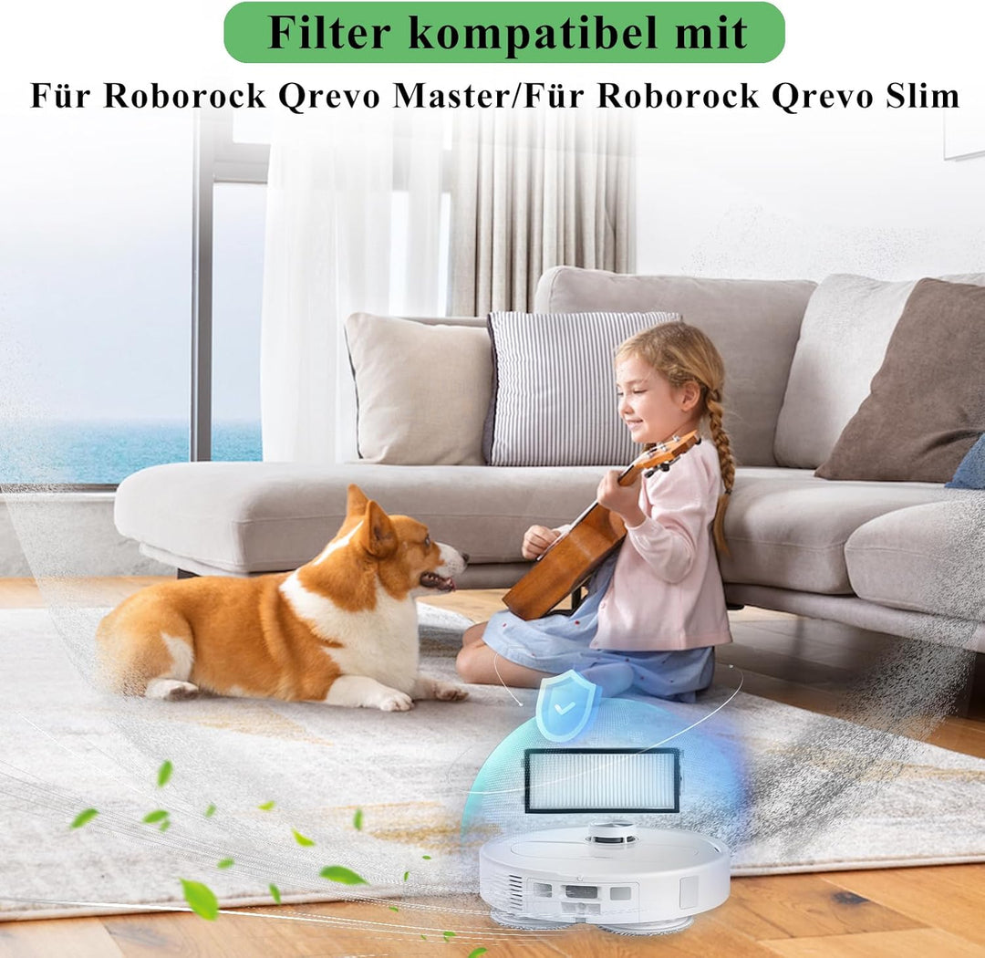 HEPA-Filter kompatibel mit Roborock Qrevo Master/Qrevo Slim/Saros Z70 Saugroboter, nicht für Roboroc