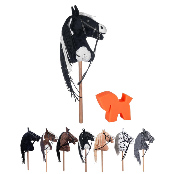 RL24 HKM - Hobby Horse Pepper inkl MagicBrush | Steckenpferd mit Trense | Spielpferd aus Plüsch mit
