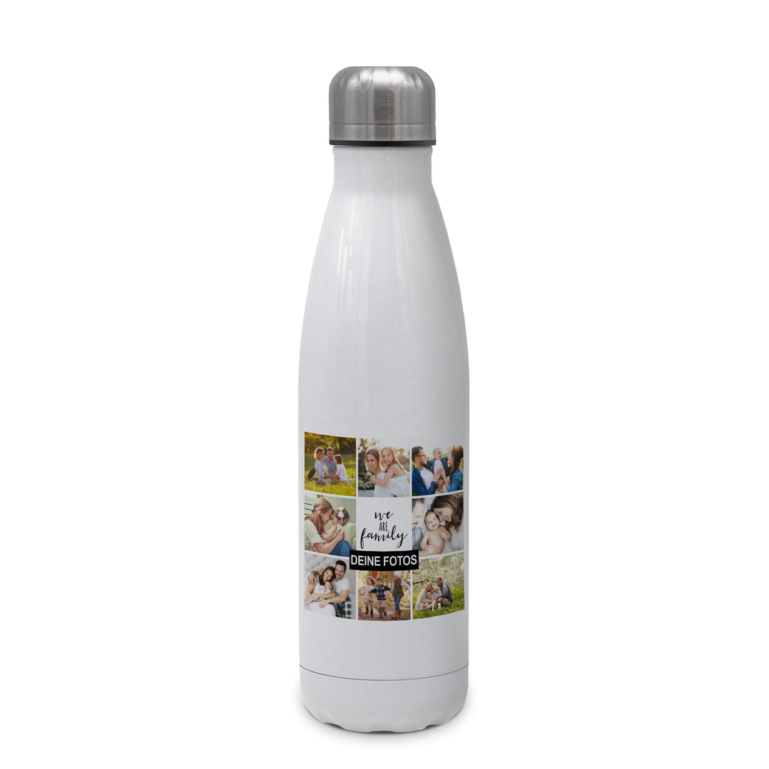 Personalisierte Trinkflasche 'Collage' - Thermo-Trinkflasche mit eigenem Foto selbst gestalten - The