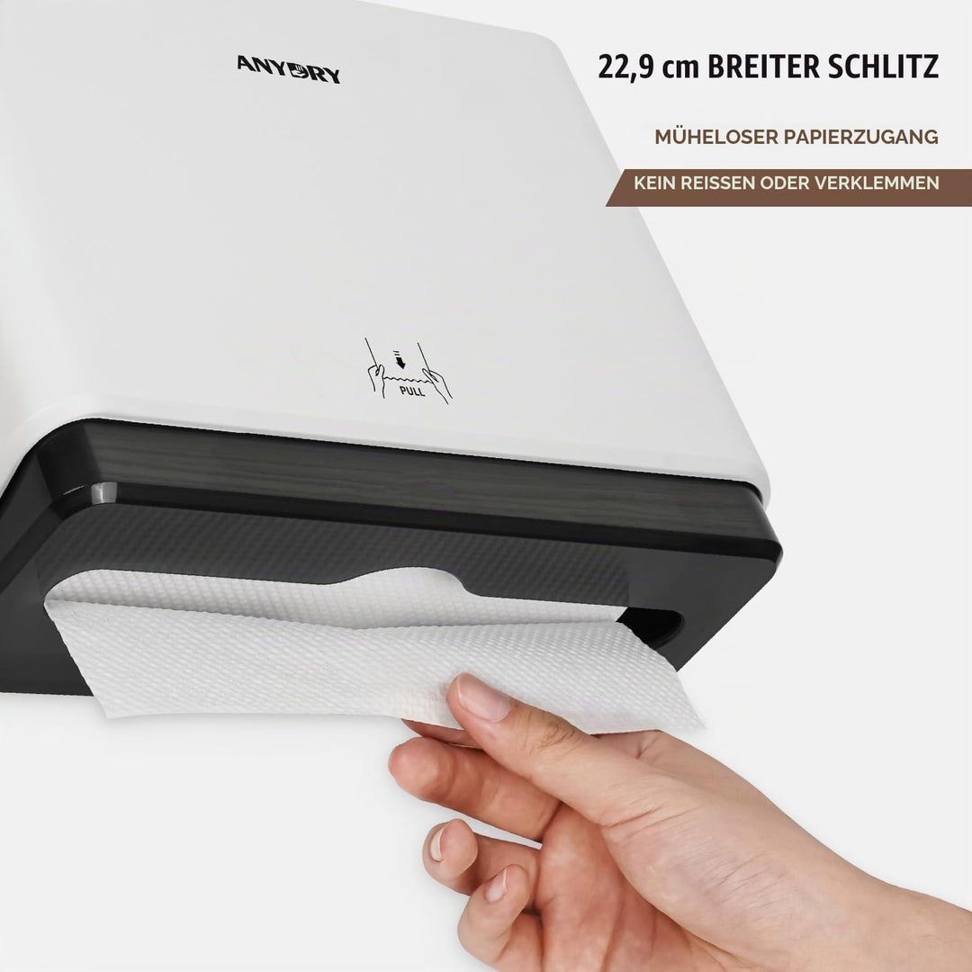 anydry 5101 Spender Hygienisch ABS Papierhandtuchspender Kommerziell für Falthandtücher An der Wand