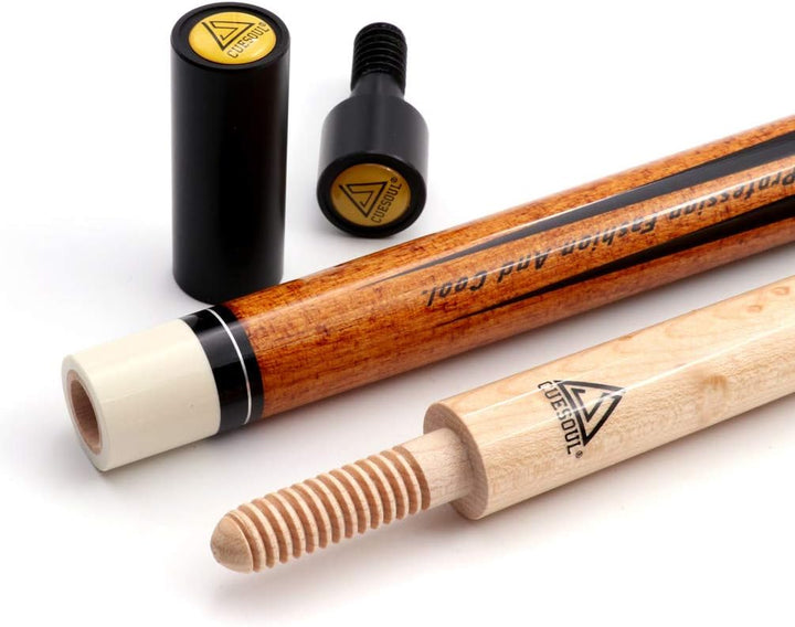 CUESOUL 3 Kissen Carom Billard Queue 56 Zoll Gewicht 18 Unzen, Holzverbindungssystem orange, orange
