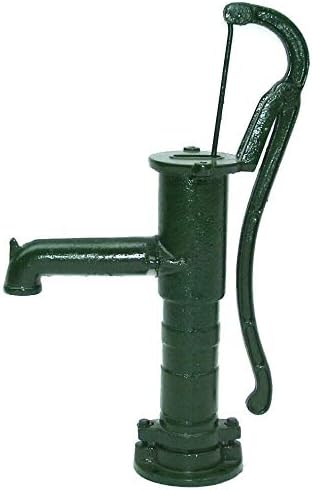 D&L Schwengelpumpe Gusseisen Grün Handpumpe 55916 AWZ Handschwengelpumpe Gartenpumpe