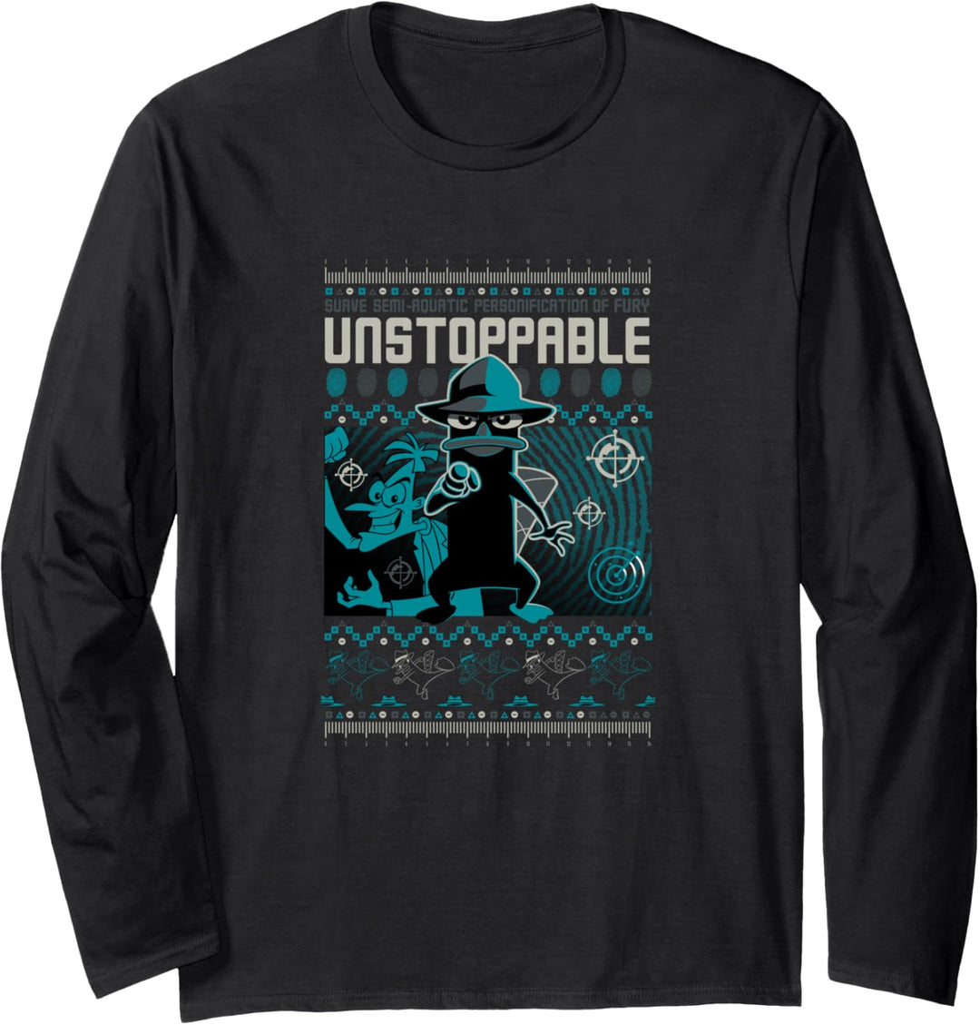 Disney Phineas und Ferb Unstoppable Perry Poster Langarmshirt