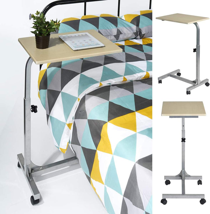 MEUBLE COSY Laptoptisch Höhenverstellbar mit Rollen Laptopständer Beistelltisch Sofatisch Nachttisch