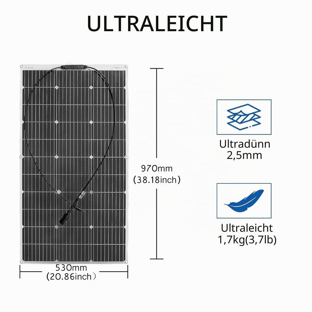 100Watt Flexible Solar Panel Tragbare 18V Monokristallines Solarmodul hocheffiziente Solarpanels sin