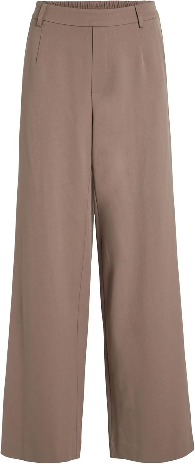 Vila Damen Vivarone Hw Wide Pant-Noos Stoffhose 36 Brown Lentil, 36 Brown Lentil