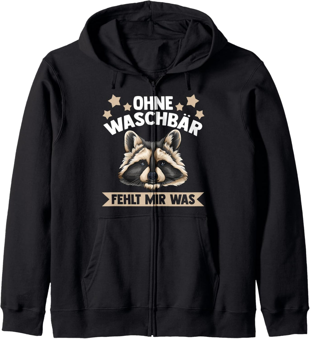 Zootier Waschbär Waschbären Kapuzenjacke