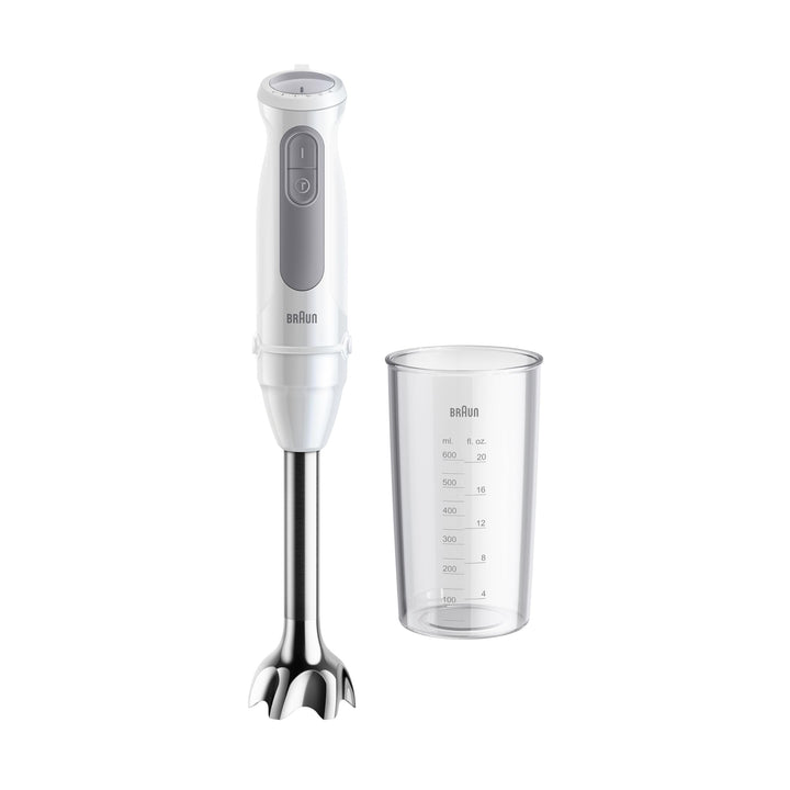 Braun Stabmixer MultiQuick 5 MQ 50001 M, 1000W, 21 Geschwindigkeitsstufen+Turbo, Edelstahl Pürierfus