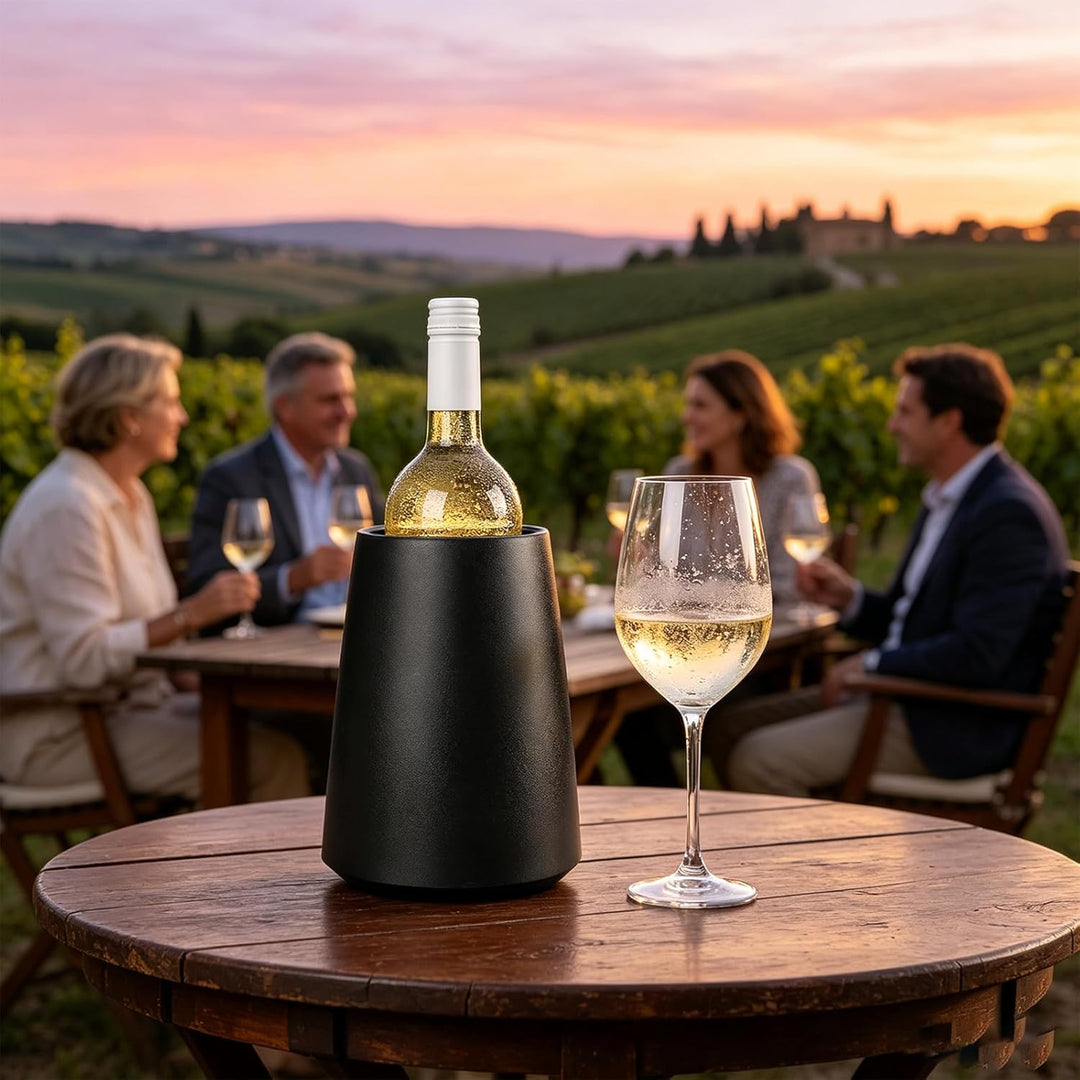Doppelwandiger Weinkühler aus Edelstahl, Sektkühler, Flaschenkühler für Wein, Sekt, Champagner, isol