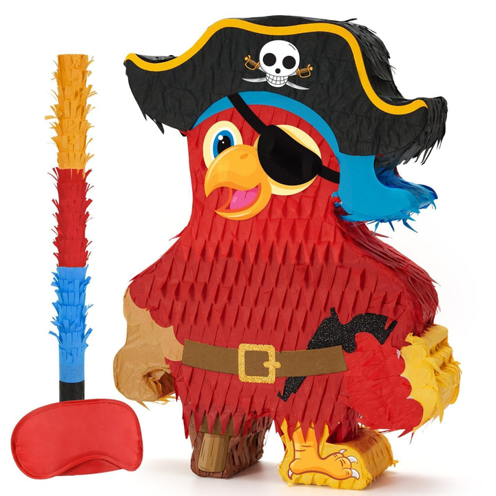 WERNNSAI Piraten Pinata - Piraten Pinata Geburtstag Deko Junge Kinder Pirat Piñata mit Stock Augenbi