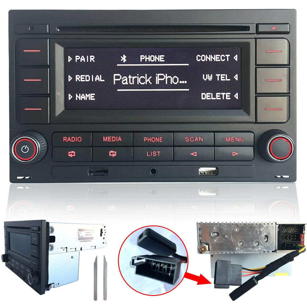SCUMAXCON Autoradio Audio Stereo RCN210 für VW Golf MK4 Polo Passat B5 USB MP3 AUX SD Integriertes B