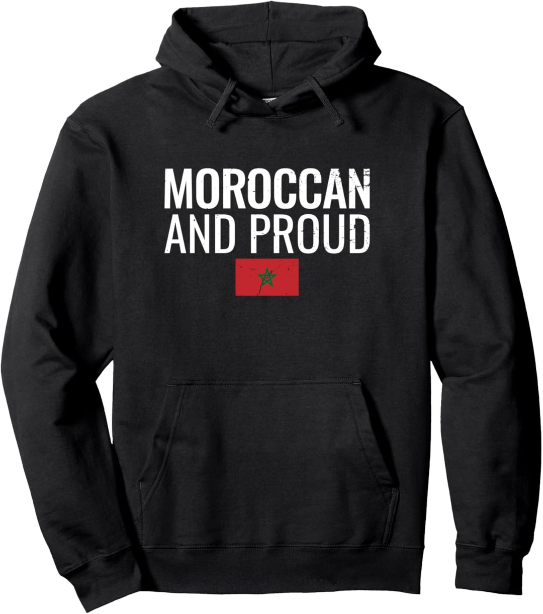 Moroccan And Proud Marokko Marokkanische Flagge Marokkaner Pullover Hoodie