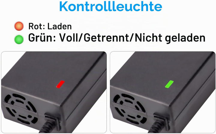 25,2V 2A Elektrofahrrad Scooter E-Bike Batterieladegerät 25,2V Li-Ionen-Batterie 24 V 6S, 25,2V 2A