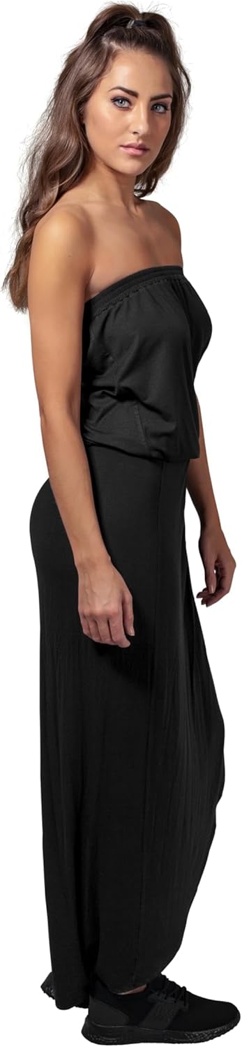 Urban Classics Damen Ladies Viscose Bandeau Dress XS Grosse Grössen Schwarz, XS Große Grö&