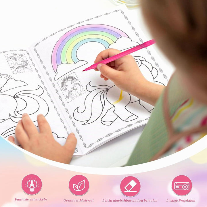 Purple Mädchen Spielzeug Zeichenprojektor für Kinder mit 72 Motiven Mädchen Geschenke Kinder Projekt