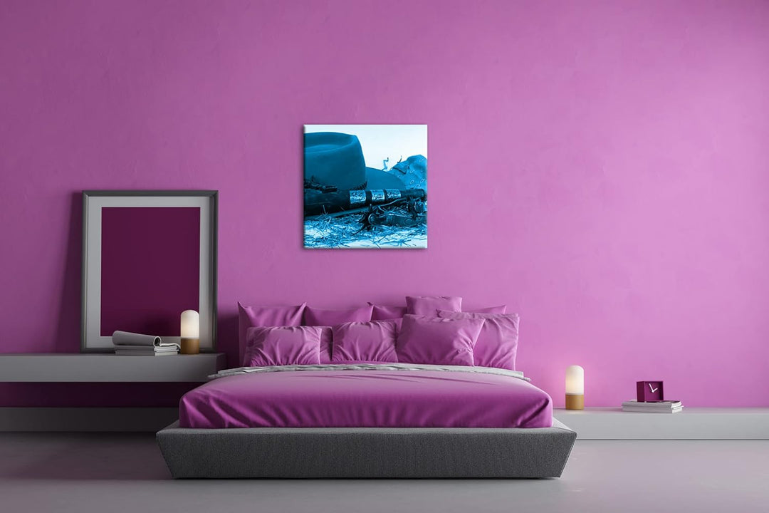 deyoli Wilder Westen Format: 70x70 Effekt: Zeichnung als Leinwandbild, Motiv auf Echtholzrahmen, Hoc