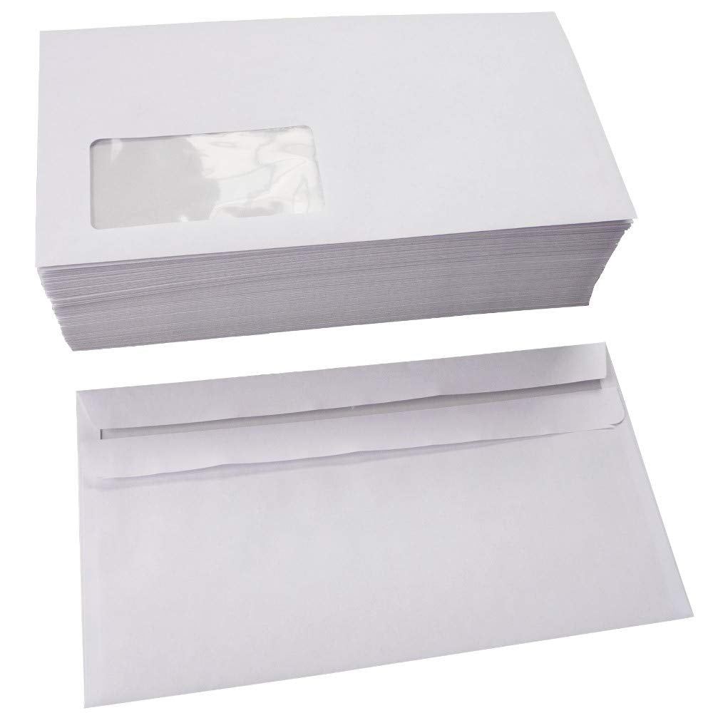 Briefumschlag, mit Fenster, selbstklebend, C6/5, 125 x 235 mm, 75 g/m², Offset, weiss (1.000 Stück)