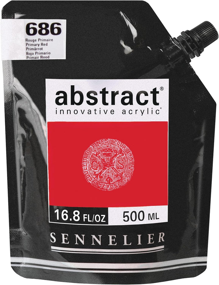 Sennelier Abstract Acrylic 500ml Pouch, Primary Red, (10-121521-686)