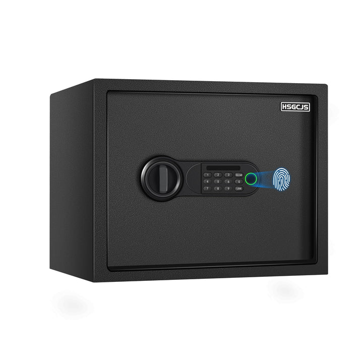 HSGCJS Biometrischer Fingerabdruck Home Safe Box, 31L, Passwortsafe Box mit Tastatur, für Hotel, Bür