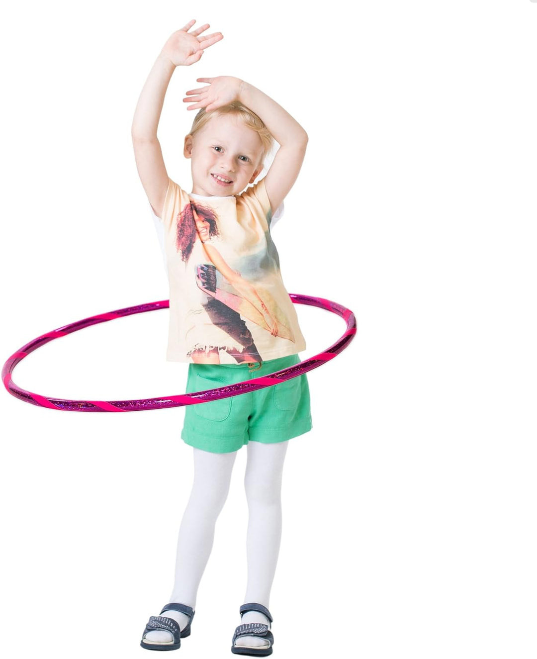 Hoopomania Glamour Kinder Hula Hoop Reifen Ø60cm Glitter-Pink-Pink, Ø60cm Glitter-Pink-Pink