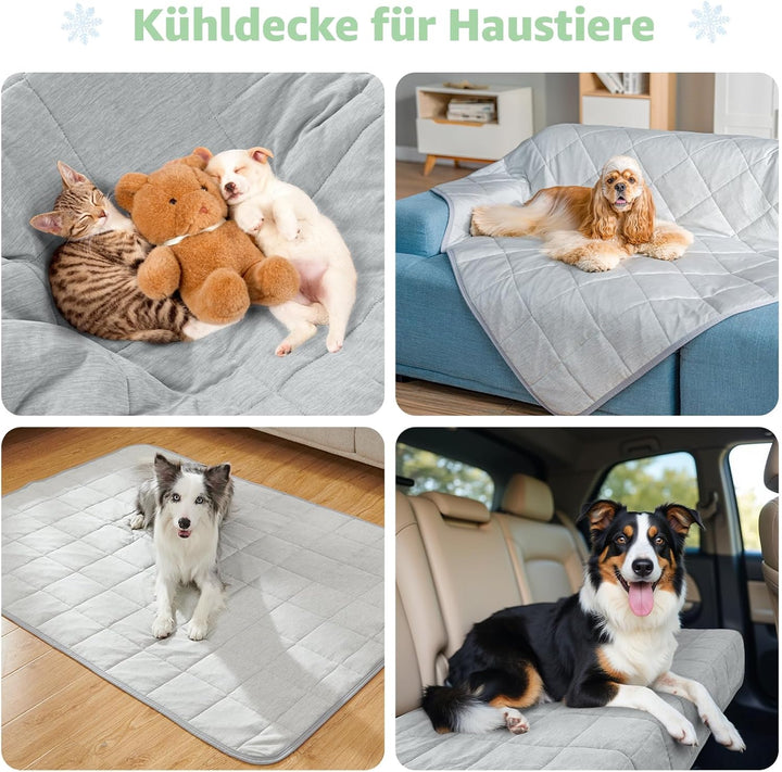 PICK FOR LIFE Kühlmatte Hund Selbstkühlend, 76x101cm Waschbar Kühldecke für Hund &amp; Katzen, Ultraweic