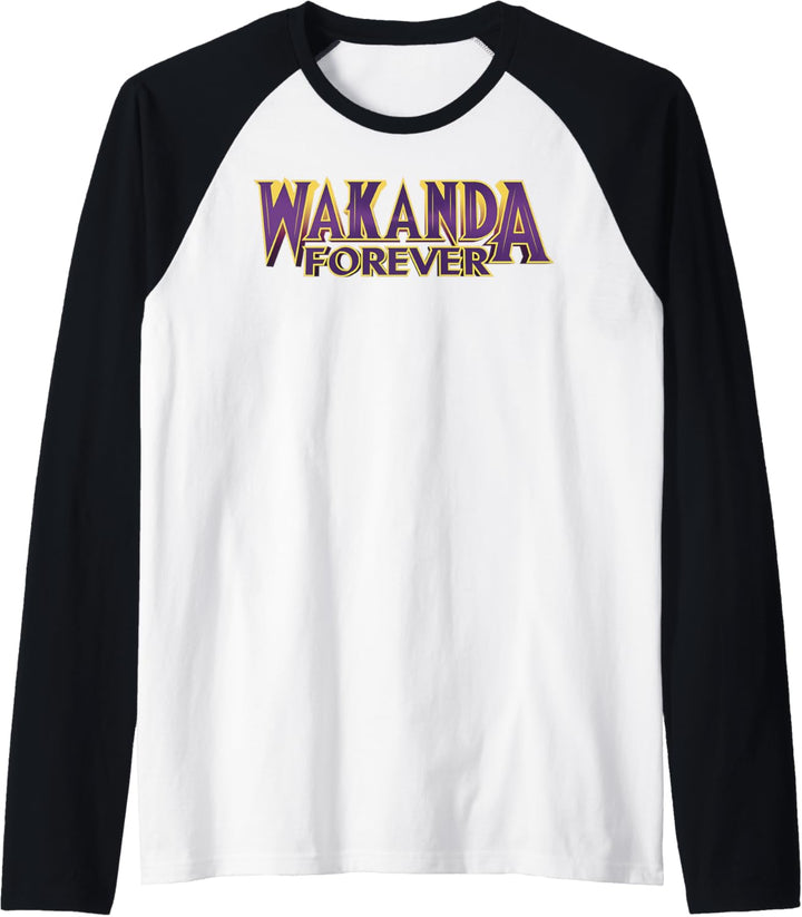 Marvel Black Panther Wakanda Forever Bold Raglan