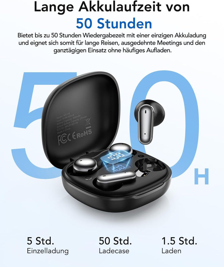 MINISO MS108 AI Übersetzer Kopfhörer in Echtzeit, Zwei Paar Kopfhörer, Übersetzungskopfhörer für 135