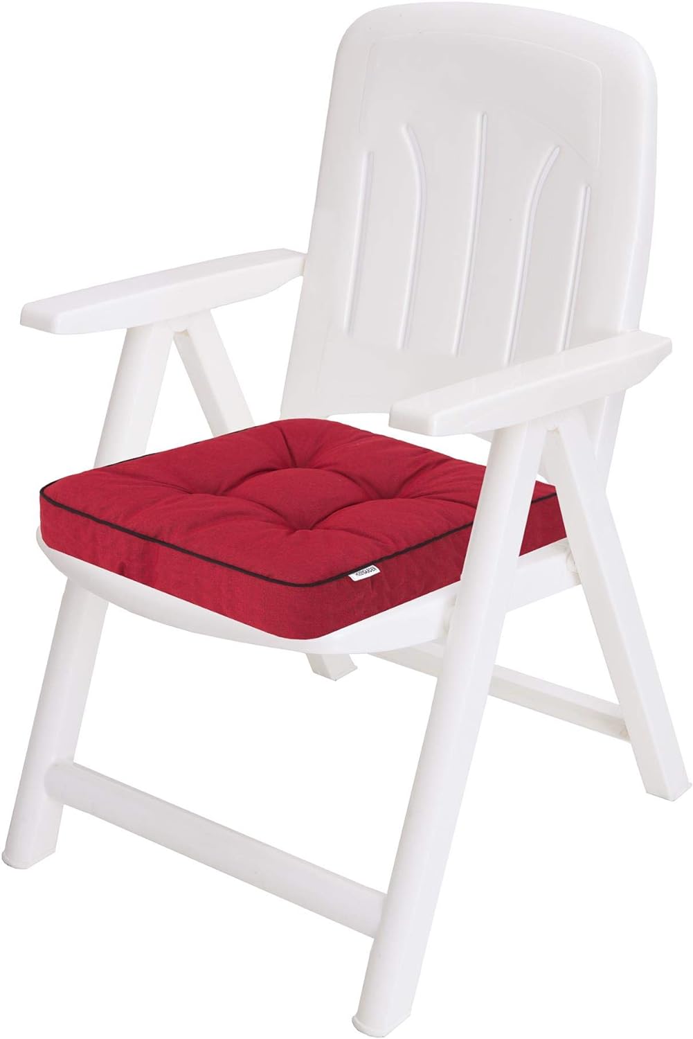 PillowPrim 4er Set Stuhlkissen 49x47 cm Sitzauflagen Polsterauflagen Outdoor/Indoor Aussen/Innen Gar