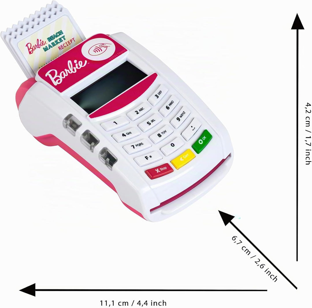 Theo Klein 7335 Barbie Bezahl-Terminal I Mit Licht &amp; Sound I Inkl. Kreditkarte mit kontaktloser Beza