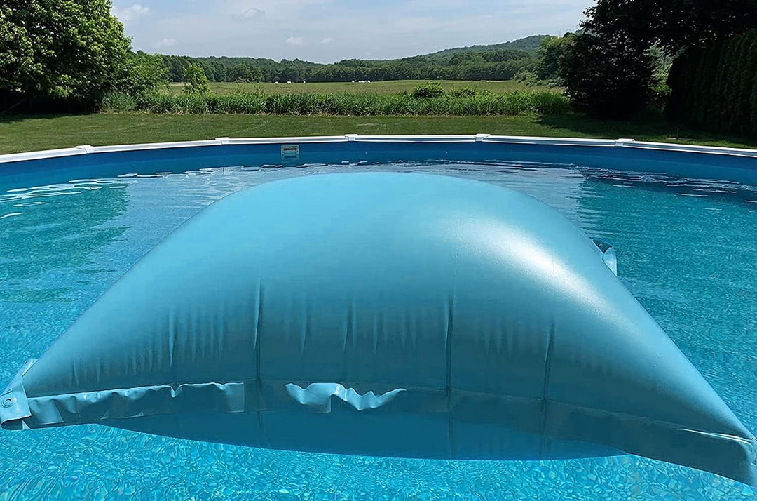 infactory Poolkissen Winter: 8er-Set aufblasbare Luftkissen mit Ösen für Pool-Abdeckplanen (Poolkiss