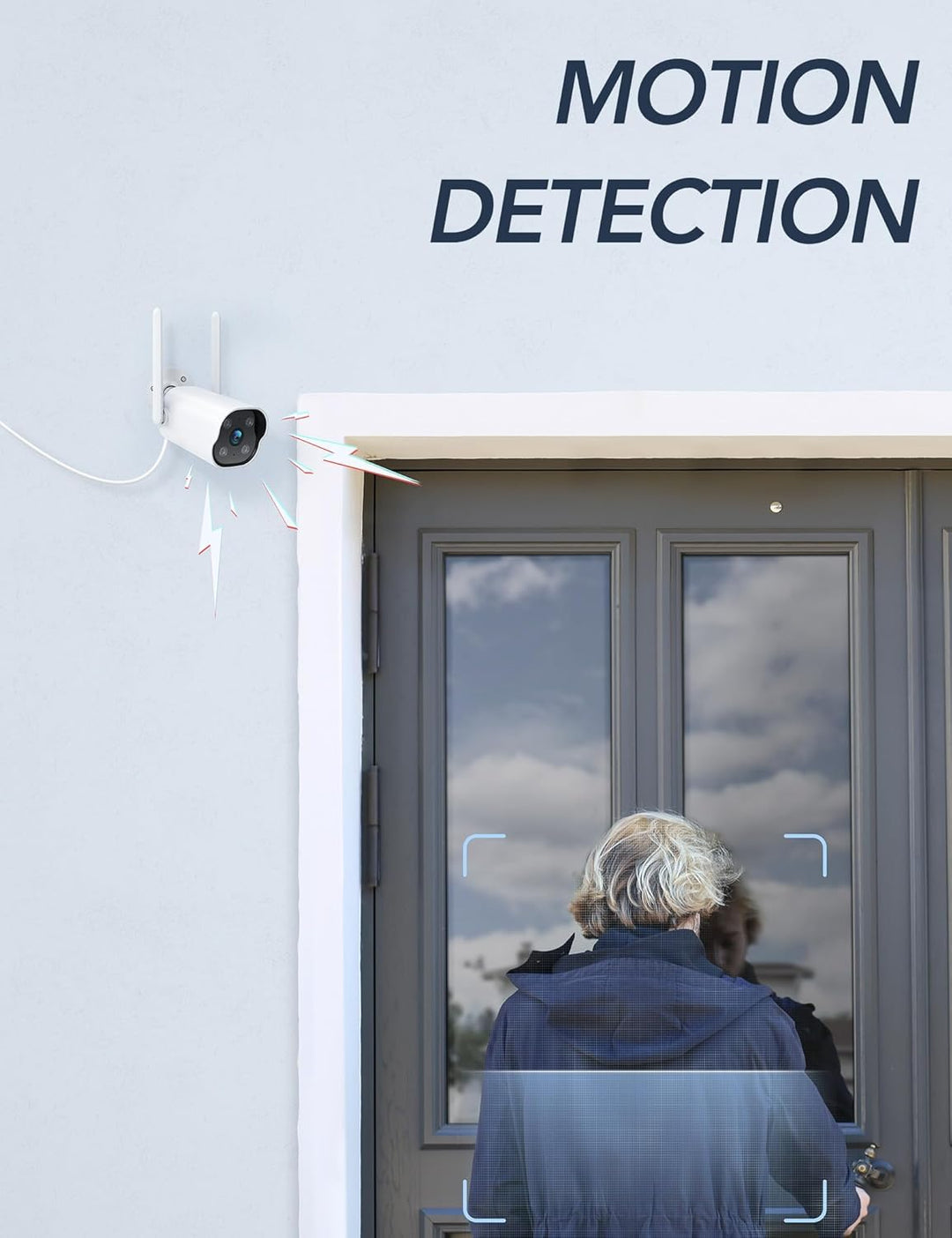GNCC 2er-Pack WLAN-Überwachungskameras, kabelgebundene 2K-Aussenkameras, Nachtsicht, IP65 wasserdich