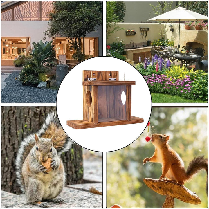Eichhörnchen Futterhaus, Futterstation Aus Verschraubtem Massiv | Holz, Futterstation Eichhörnchen K