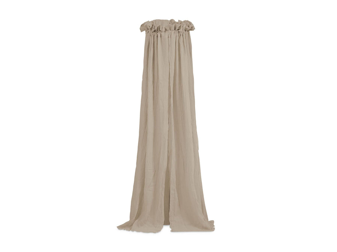 Jollein Betthimmel Vintage Nougat - Höhe 155 cm - Baldachin Kinderzimmer Babybett - Beige Weiss, Ros