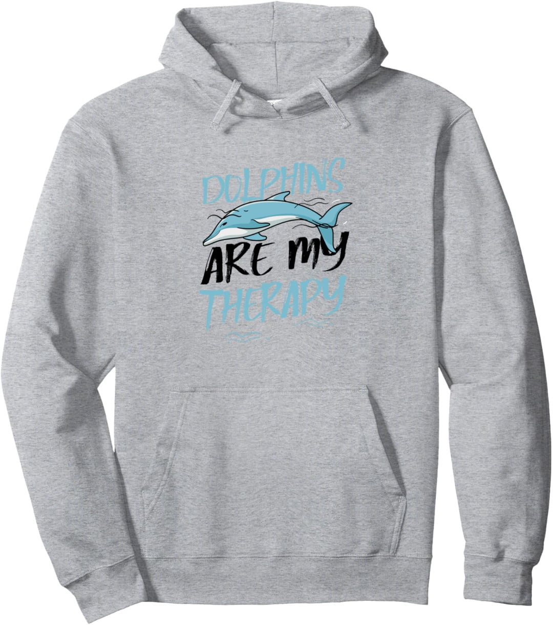 Delfine als Therapie Ozean Natur Meerestier Pullover Hoodie