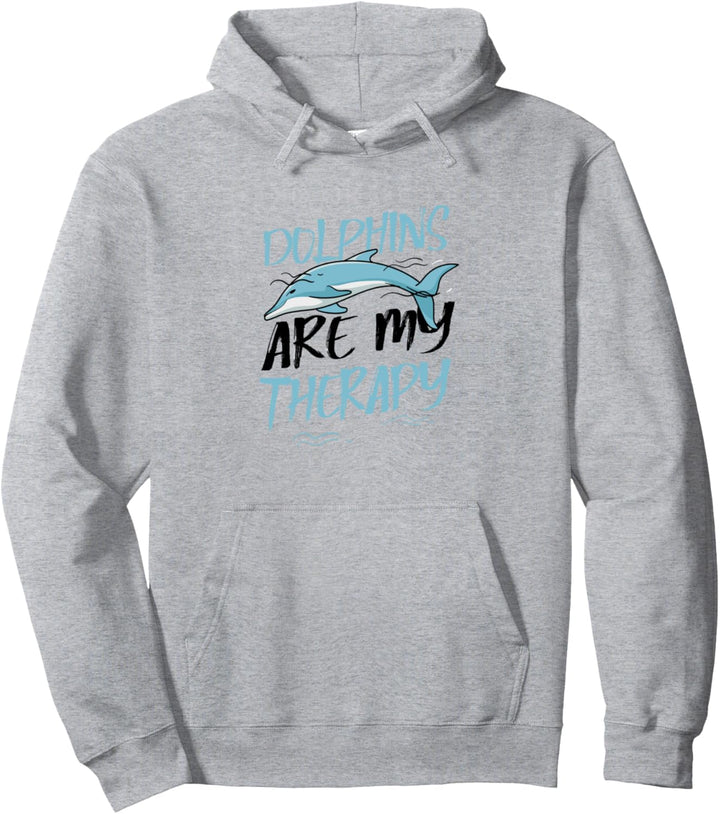Delfine als Therapie Ozean Natur Meerestier Pullover Hoodie