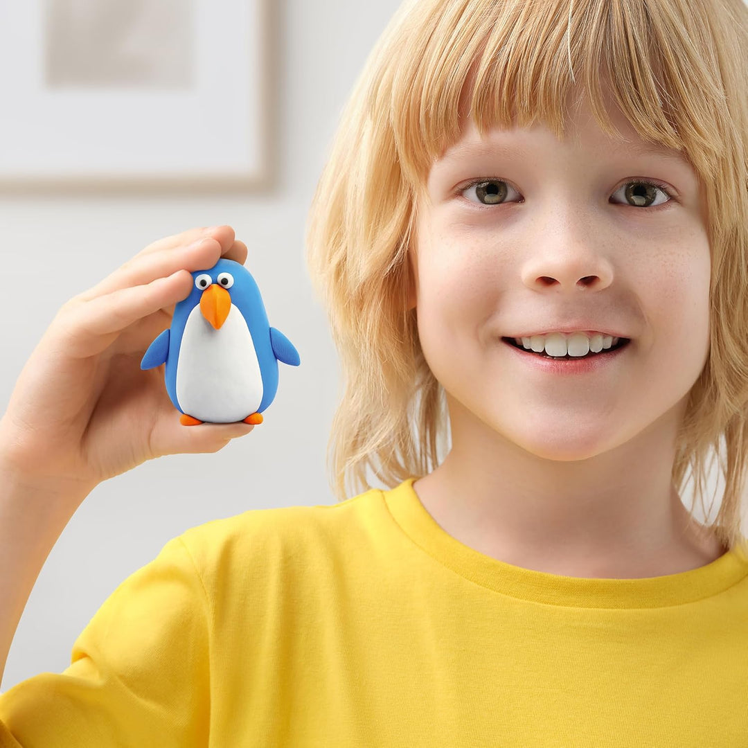 HEY CLAY - 15 Dosen lufttrocknende Knete für Kinder ab 3 Jahren - Kreatives Bastelset - Modelliermas