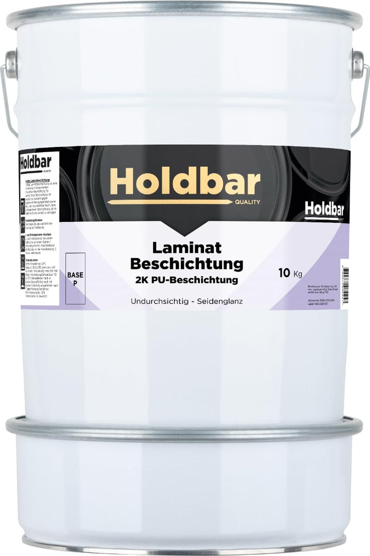 Laminat Beschichtung Reinweiss (RAL 9010) 10 Kg - Laminat Farben - Schützt Laminat Boden - 2-Kompone