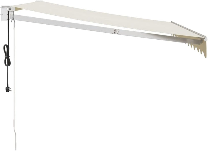 vidaXL Elektrische Markise mit Kurbel Creme 3,5x2,5 m Creme 3.5 x 2.5 m, Creme 3.5 x 2.5 m