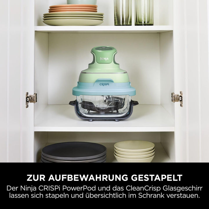 Ninja CRISPi Tragbare Heissluftfritteuse, 3,8 l & 1,4 l, 4-in-1: Heissluftfrittieren, Braten, Aufknu