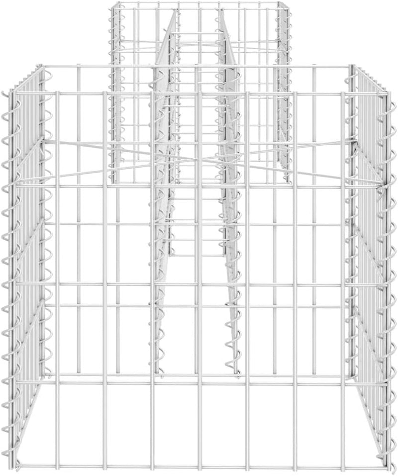 Tidyard H-förmiger Gabionen-Pflanzkorb Gabionen-Pflanzgefäss Hochbeet Gabionen-Pflanzkübel,Stahldrah