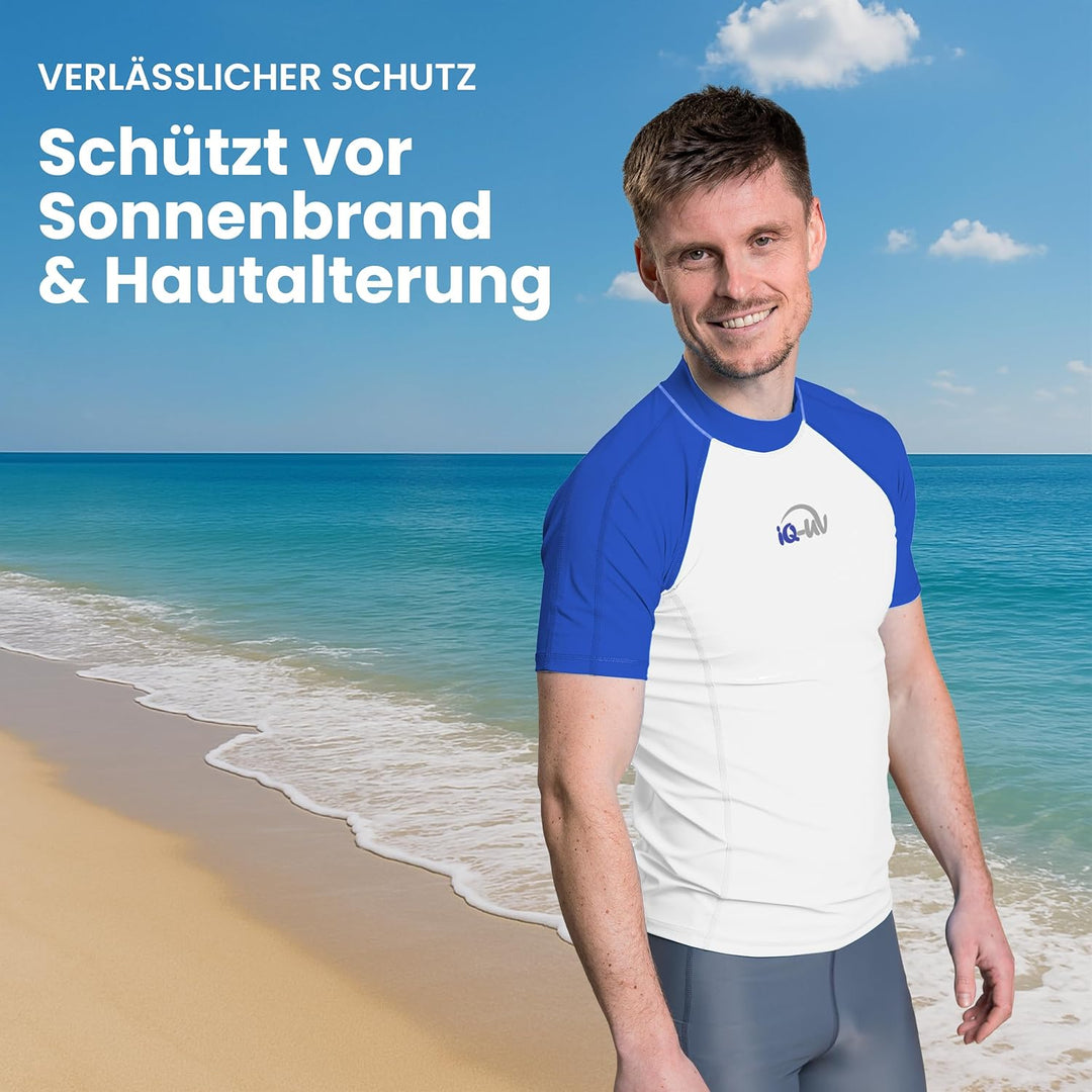 iQ-UV Shirt Herren Slim Fit – UV-Schutz Rashguard für Wassersport – Schwimmshirt für Herren aus recy