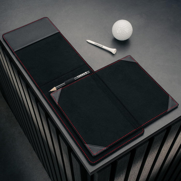 TORRO Golf Scorekartenhalter und Yardage-Buch-Cover – Echteder Golf Scorekarte und Yardage Wallet mi