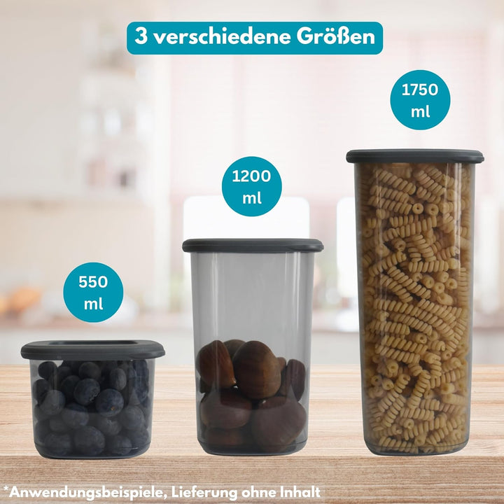 Vorratsdosen mit Deckel luftdicht diverse Sets Küchenorganizer BPA frei stapelbare Vorratsbehälter f