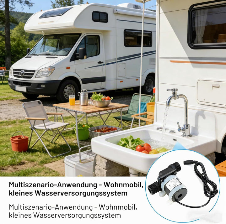 AUNMAS Booster-Wasserpumpe, JT-750 700L/H Mini DC Wasserumwälzpumpe mit Geringem Geräuschpegel und E